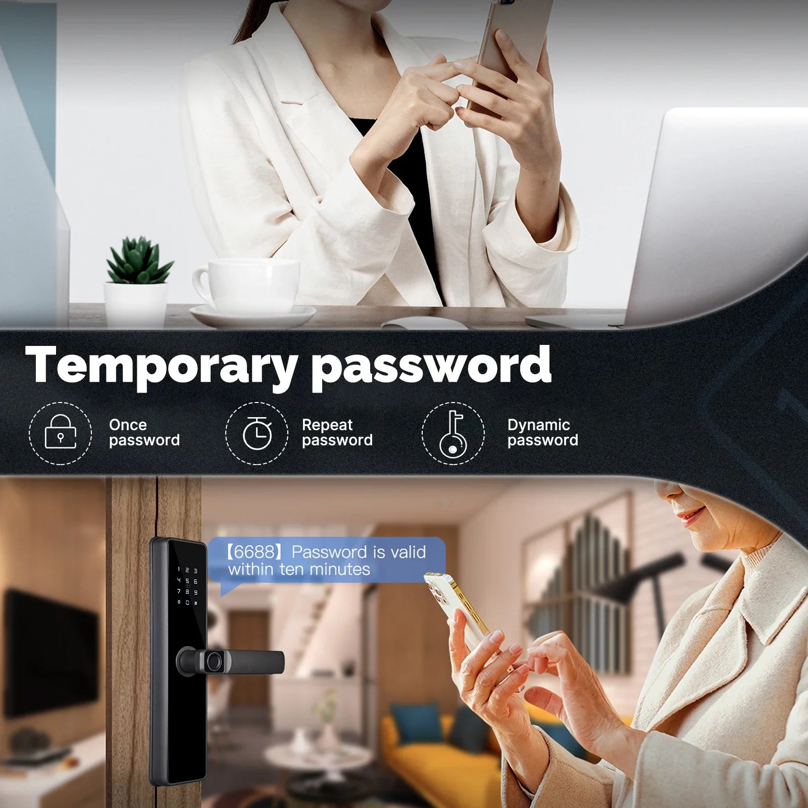 MOES Smart Door Lock – Fingerprint, Passcode & Remote Access with Alexa